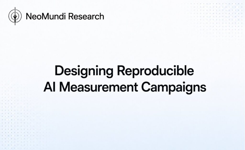 Designing Reproducible AI Measurement Campaigns | NeoMundi AI Governance Reference