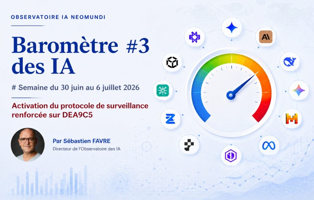 Baromètre des IA NeoMundi #3 - 30 juin au 6 juillet 2026