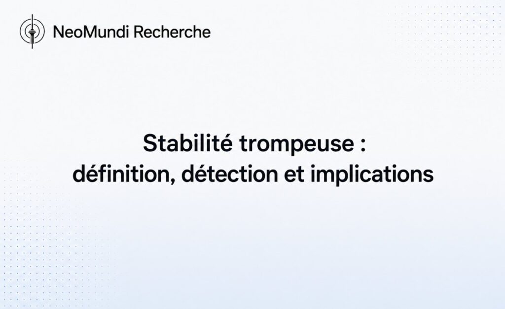 Stabilité trompeuse : définition, détection et implications | Référence Gouvernance IA