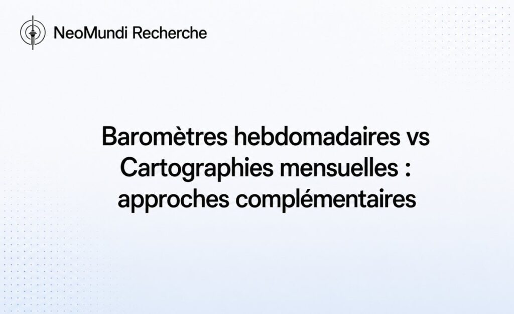 Baromètres hebdomadaires vs Cartographies mensuelles : approches complémentaires | Référence Gouvernance IA