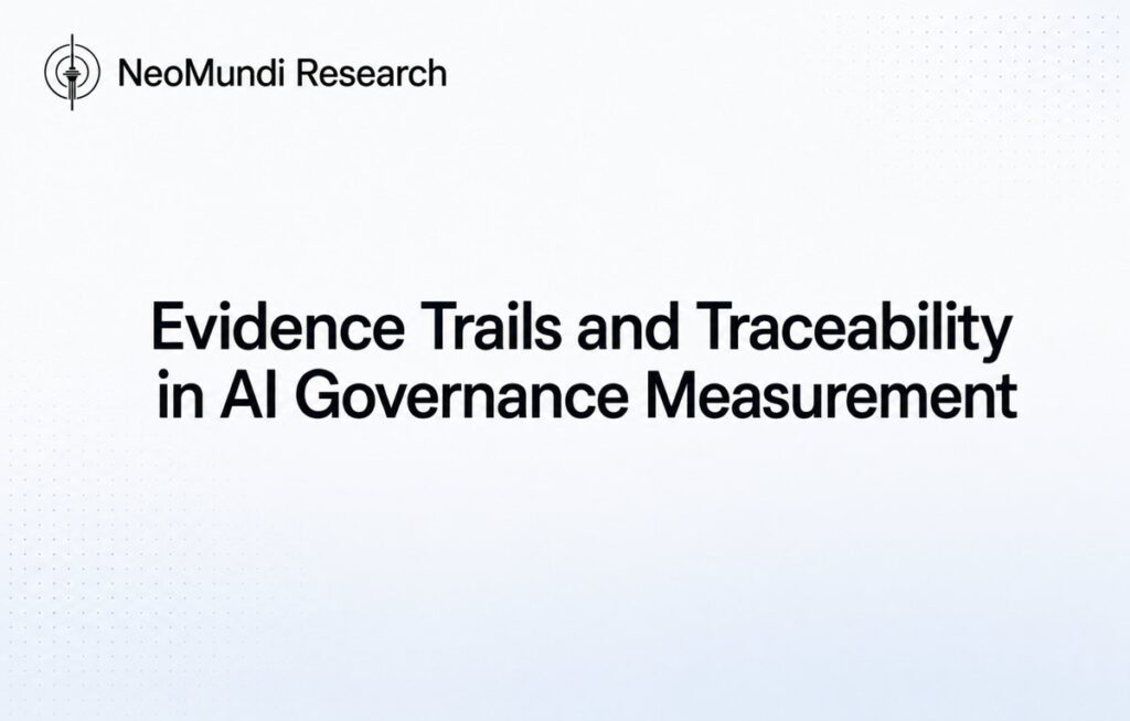 Evidence Trails and Traceability in AI Governance Measurement - NeoMundi Research
