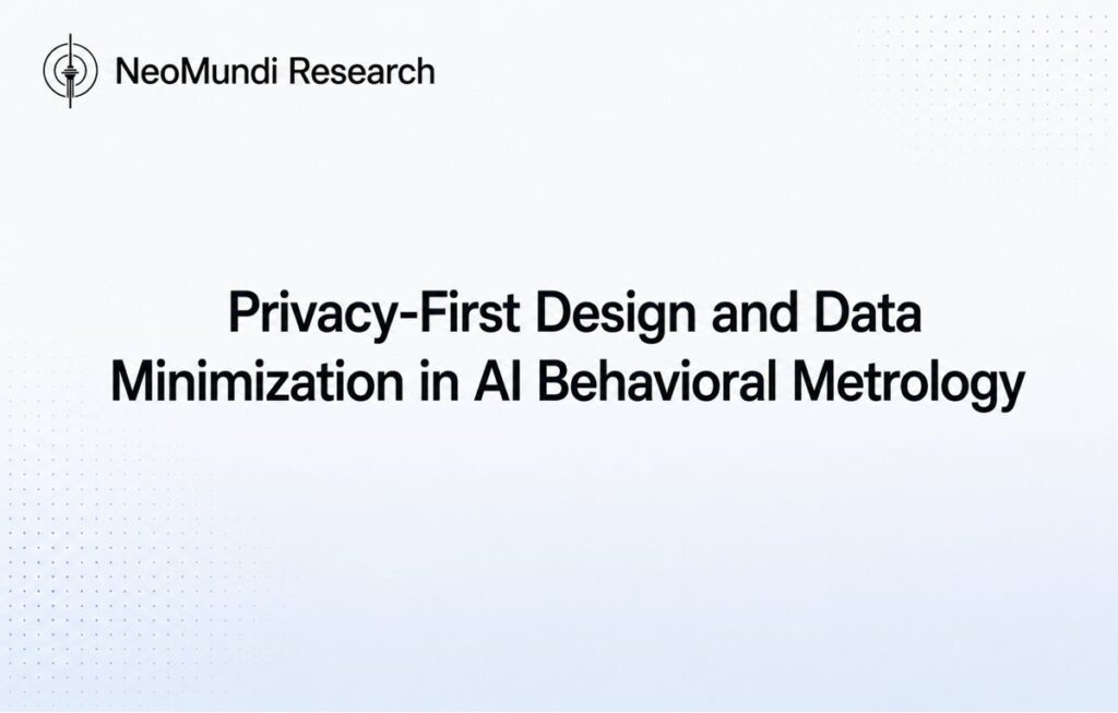 Privacy-First Design and Data Minimization in AI Behavioral Metrology – AI Governance Reference by NeoMundi Research