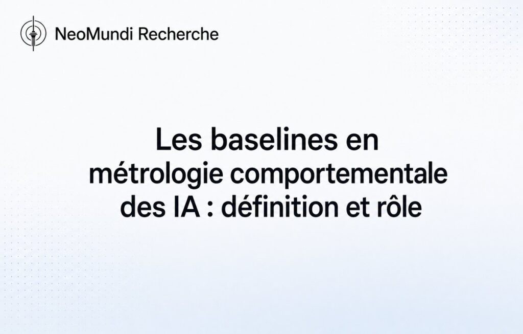 Les baselines en métrologie comportementale des IA : définition et rôle - NeoMundi Research