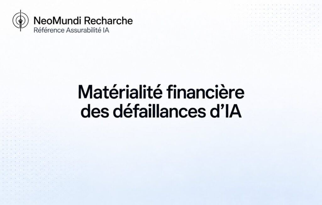 Image de une NeoMundi Recherche pour l’article de référence Matérialité financière des défaillances d’IA